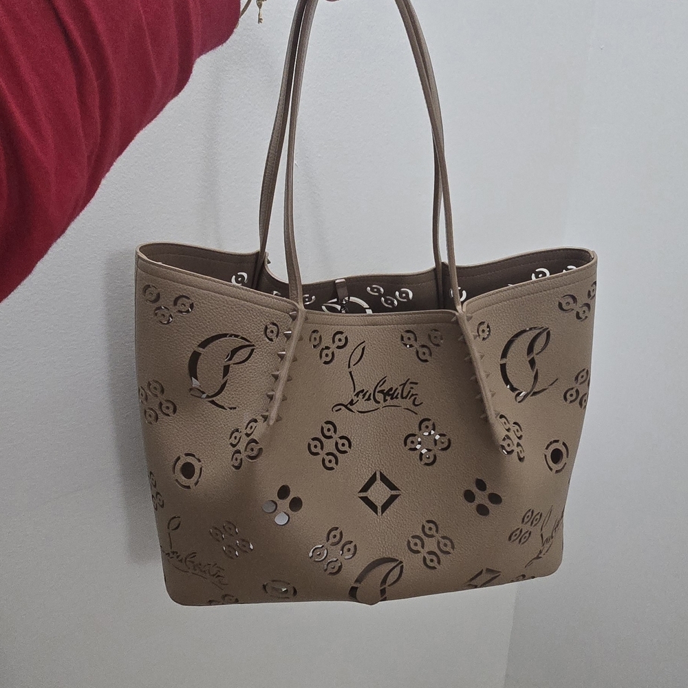 Christian Louboutin Brown Patterned Tote Bag